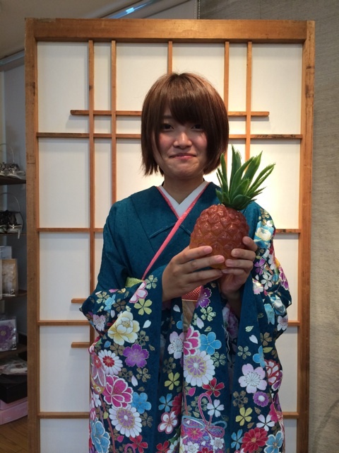 グリーン（緑）の振袖
