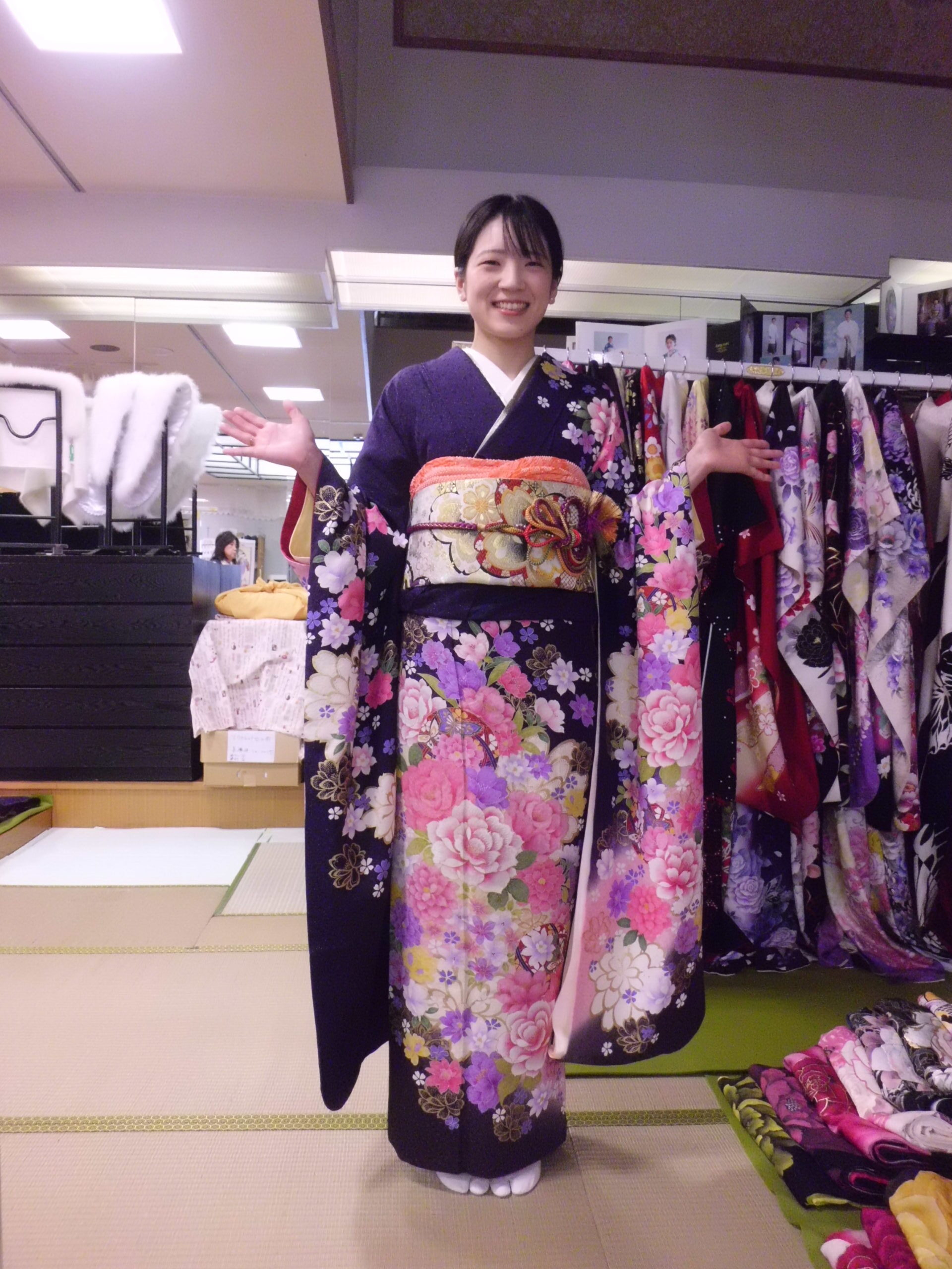 振袖で結婚式へ
