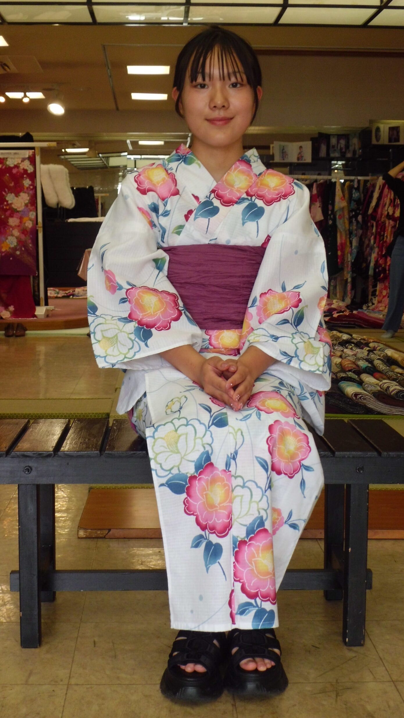 手ぶらで来店　大好評　浴衣レンタル　