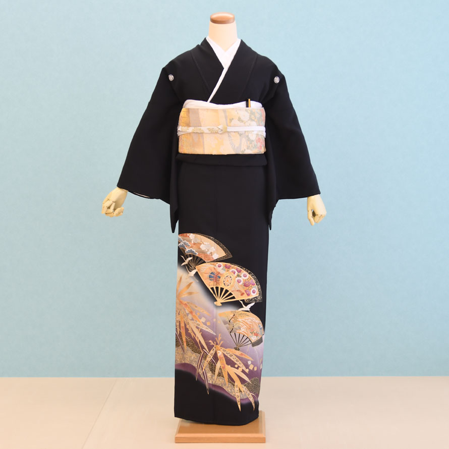 留袖 扇・笹 TS-025