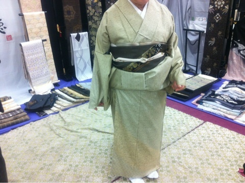 結城紬の訪問着